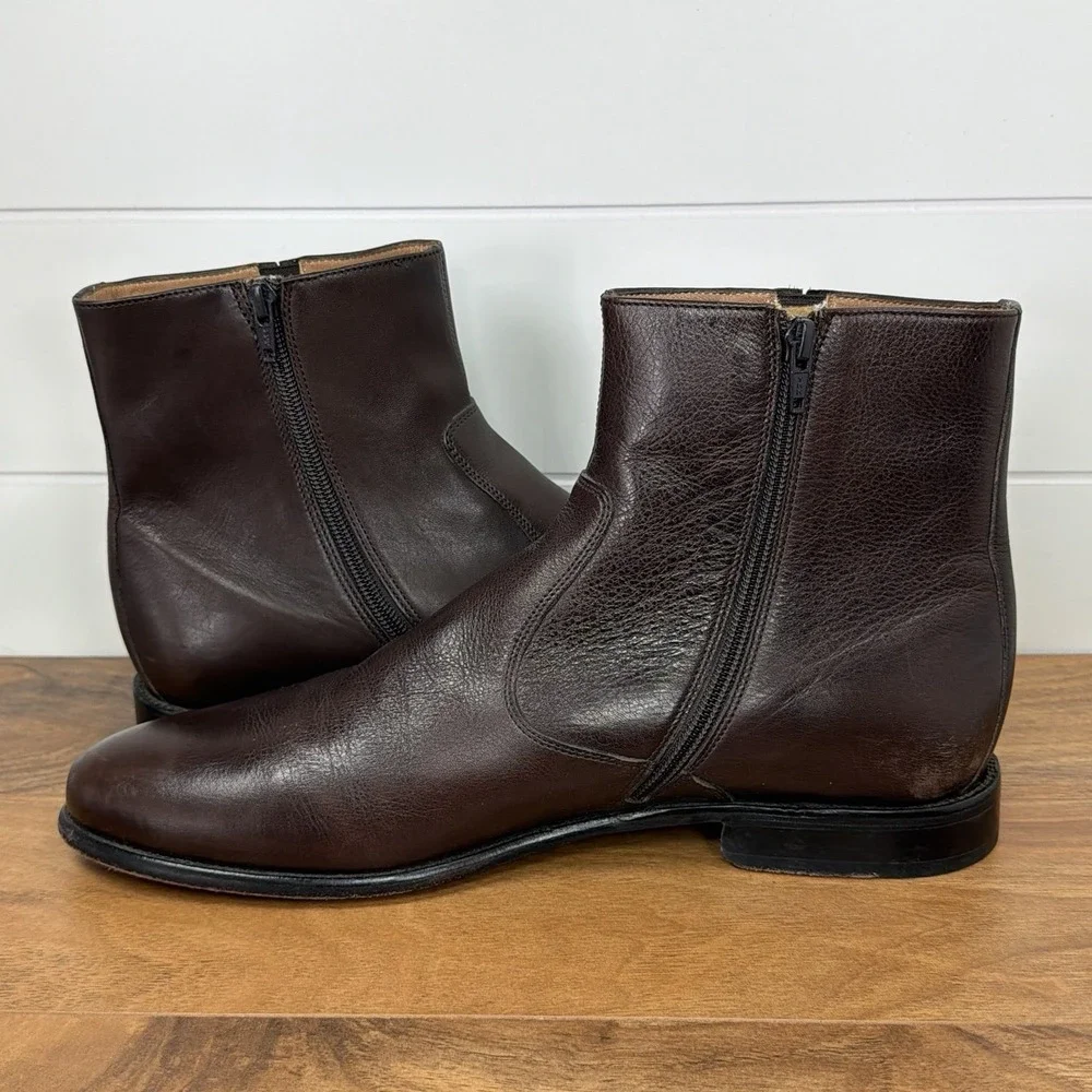 Florsheim Imperial Hugo Leather Ankle Dress Boot Mens 10.5D Side Zip 18570 200